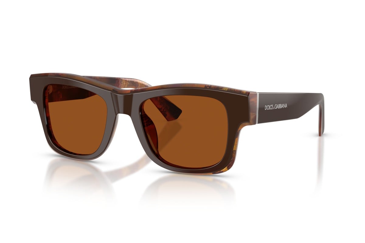 OCCHIALE DA SOLE UOMO | DOLCE & GABBANA DG 4515 - 345673 MARRONE SUPERIORE/ORO PERLATO/MARRONE - CALIBRO 52