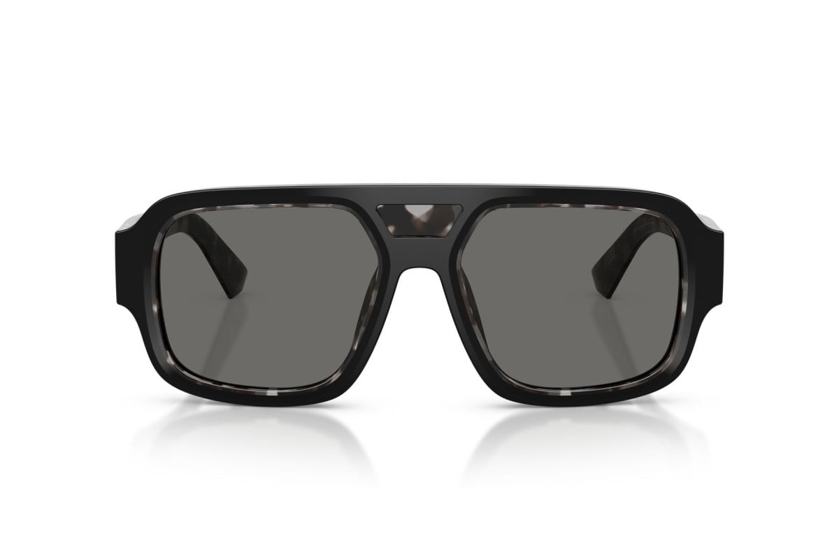 OCCHIALE DA SOLE UOMO | DOLCE & GABBANA DG 4516 - 3403/1 NERO SU GRIGIO AVANA - CALIBRO 55