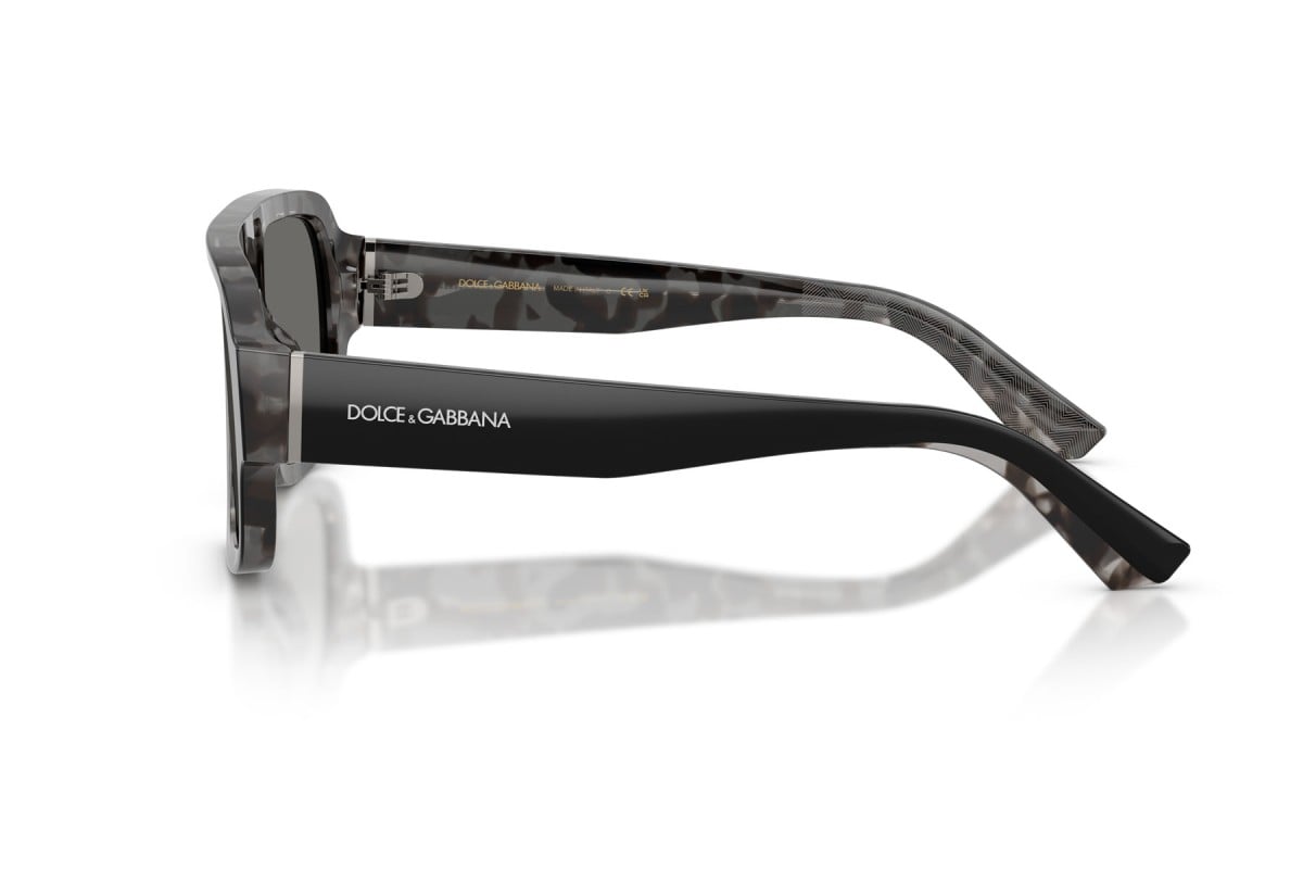 OCCHIALE DA SOLE UOMO | DOLCE & GABBANA DG 4516 - 3403/1 NERO SU GRIGIO AVANA - CALIBRO 55