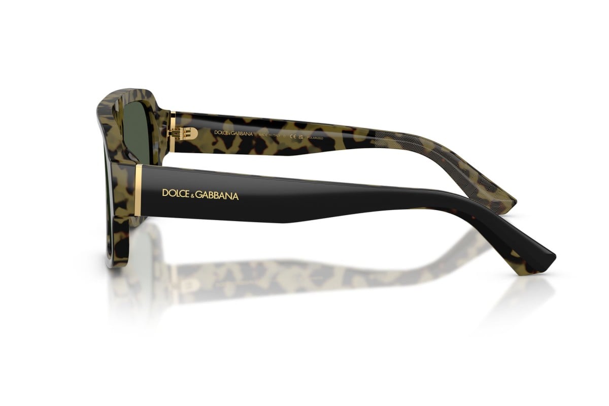 OCCHIALE DA SOLE UOMO | DOLCE & GABBANA DG 4516 - 34049A NERO SU GIALLO AVANA - CALIBRO 55