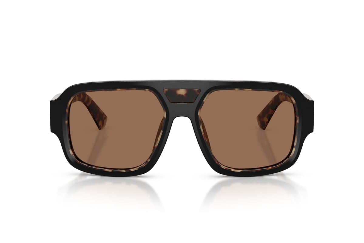 OCCHIALE DA SOLE UOMO | DOLCE & GABBANA DG 4516 - 341773 NERO SU AVANA ROSSA - CALIBRO 55