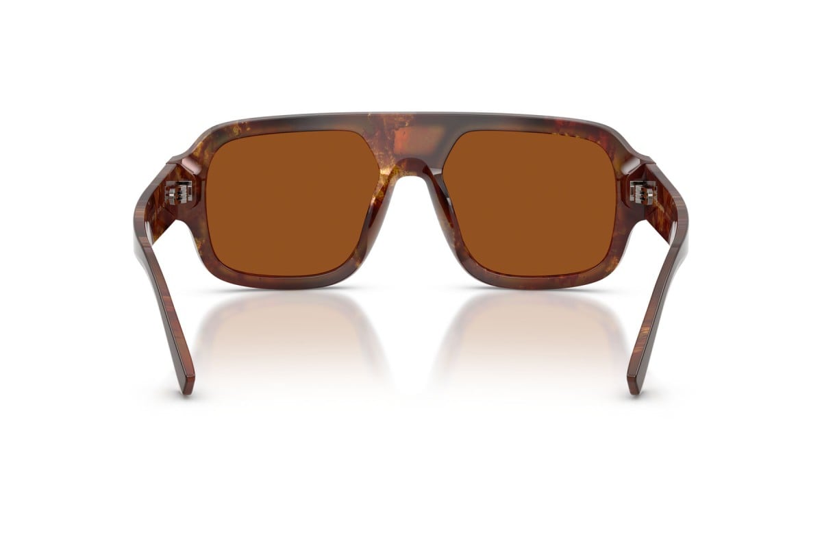 OCCHIALE DA SOLE UOMO | DOLCE & GABBANA DG 4516 - 345673 MARRONE SUPERIORE/ORO PERLATO E MARRONE - CALIBRO 55