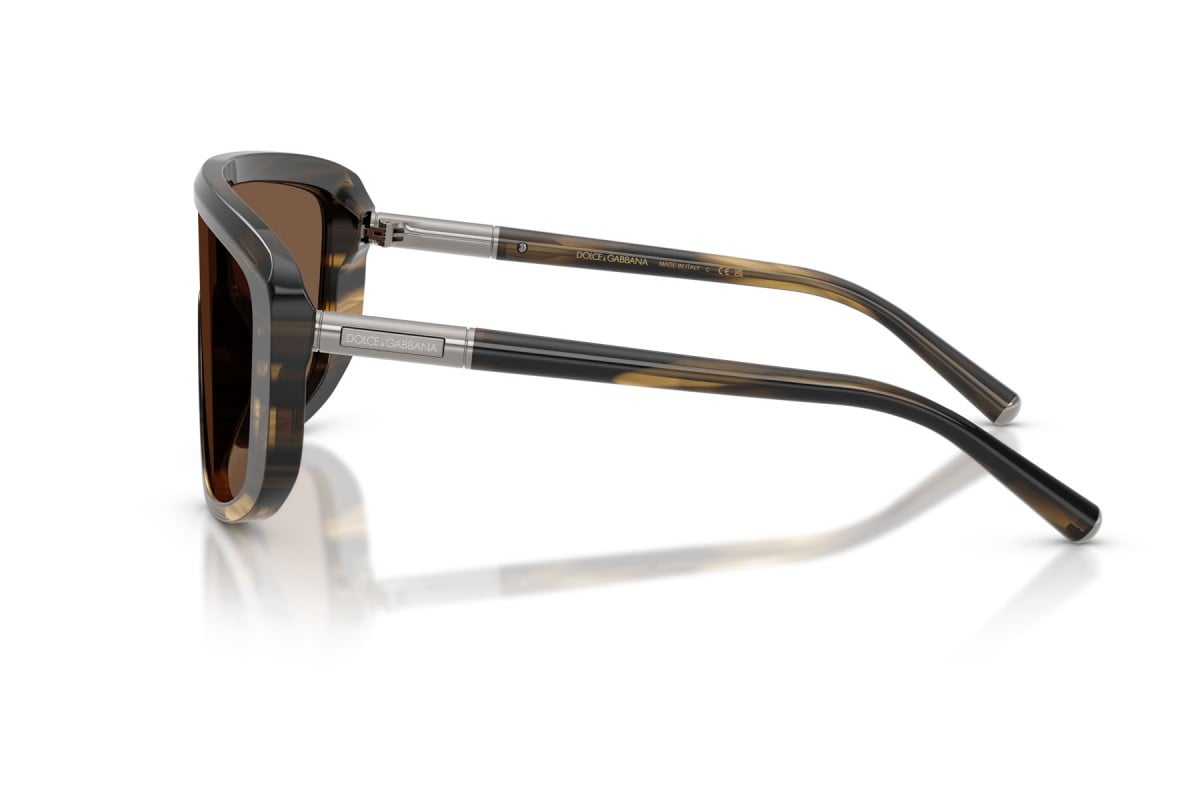 OCCHIALE DA SOLE UOMO | DOLCE & GABBANA DG 4520 - 306373 MARRONE STRIATO - CALIBRO UNICO