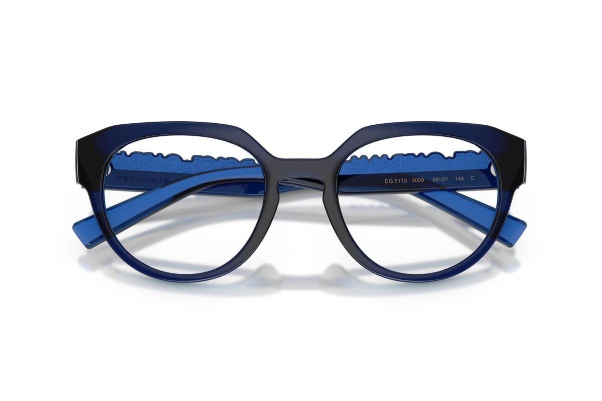 OCCHIALE DA VISTA UNISEX | DOLCE & GABBANA DG 5113 - 3009 BLU SCURO TRASPARENTE - CALIBRO 51