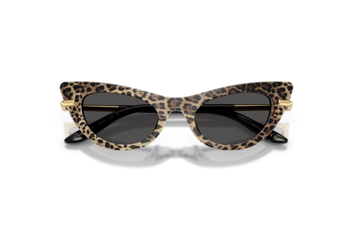 DOLCE & GABBANA - 316397 LEONE MARRONE SU NERO | OCCHIALE DA SOLE JUNIOR - DX 4008 CALIBRO 44