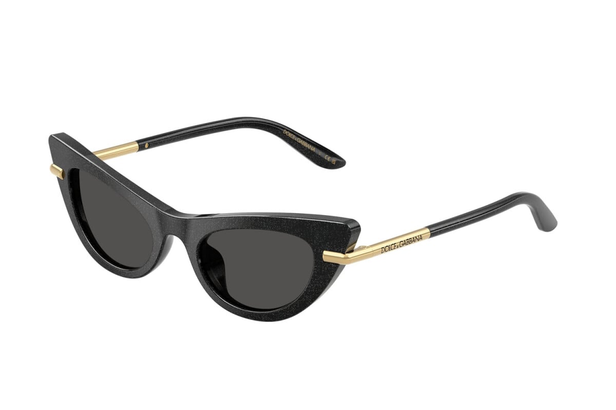 DOLCE & GABBANA - 324187 GLITTER NERO | OCCHIALE DA SOLE JUNIOR - DX 4008 CALIBRO 44