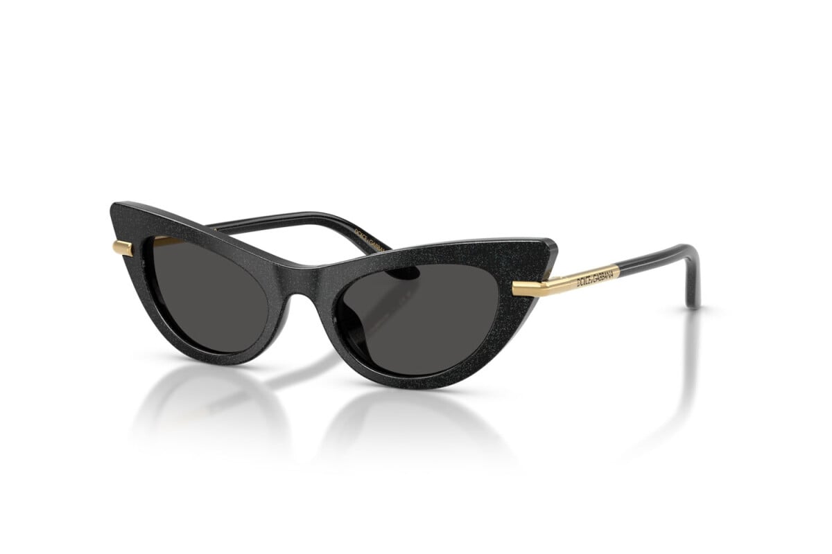 DOLCE & GABBANA - 324187 GLITTER NERO | OCCHIALE DA SOLE JUNIOR - DX 4008 CALIBRO 44