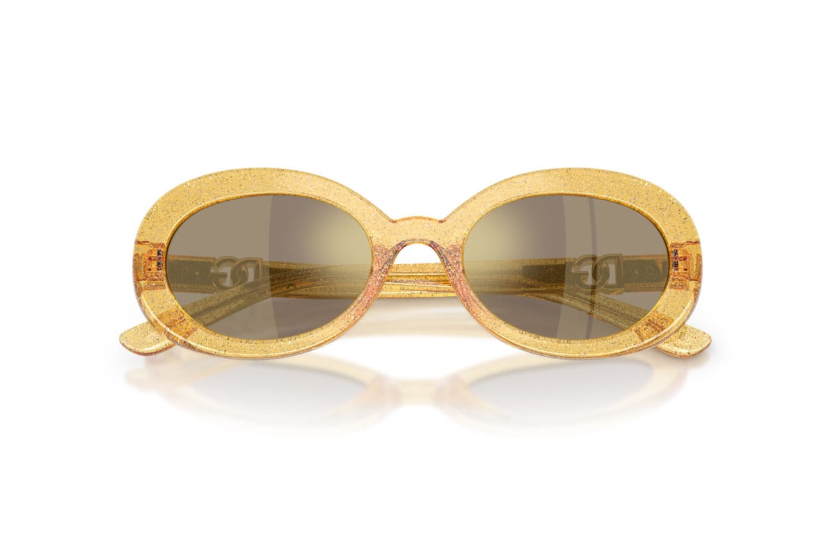 DOLCE & GABBANA - 34555A GIALLO GLITTERATO | OCCHIALE DA SOLE JUNIOR - DX 6007U CALIBRO 49