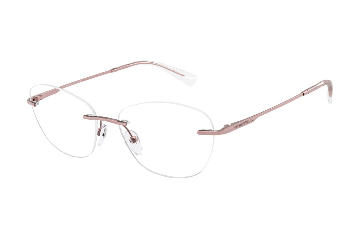 EMPORIO ARMANI - 3390 ROSA METALLIZZATO LUCIDO | OCCHIALE DA VISTA DONNA - EA 1167 CALIBRO 55