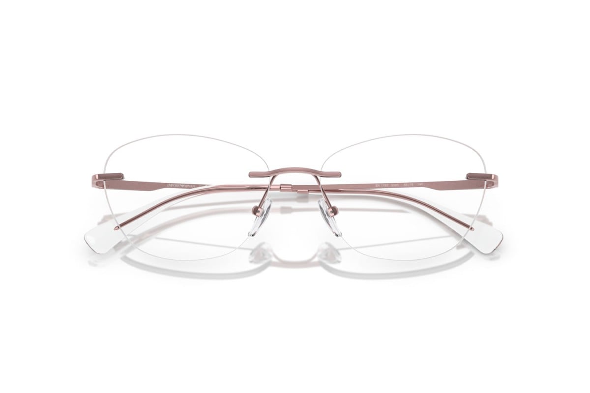 EMPORIO ARMANI - 3390 ROSA METALLIZZATO LUCIDO | OCCHIALE DA VISTA DONNA - EA 1167 CALIBRO 55