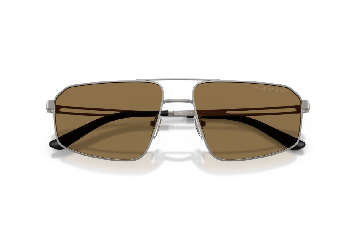 OCCHIALE DA SOLE UOMO | EMPORIO ARMANI EA 2173 - 303273 CANNA DI FUCILE OPACA SPAZZOLATA - CALIBRO 59