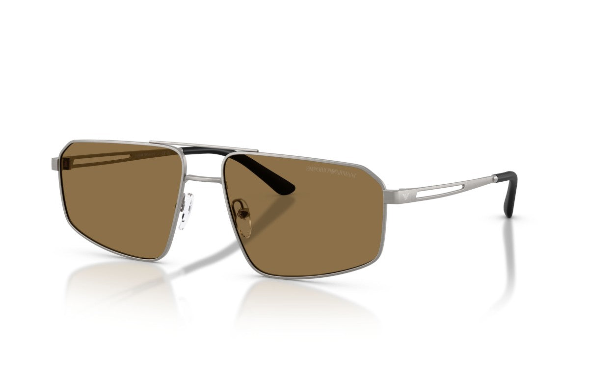 OCCHIALE DA SOLE UOMO | EMPORIO ARMANI EA 2173 - 303273 CANNA DI FUCILE OPACA SPAZZOLATA - CALIBRO 59