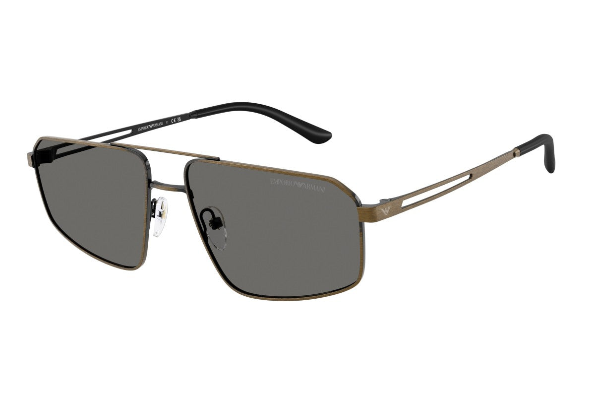 OCCHIALE DA SOLE UOMO | EMPORIO ARMANI EA 2173 - 327087 ORO ANTICO SPAZZOLATO - CALIBRO 59