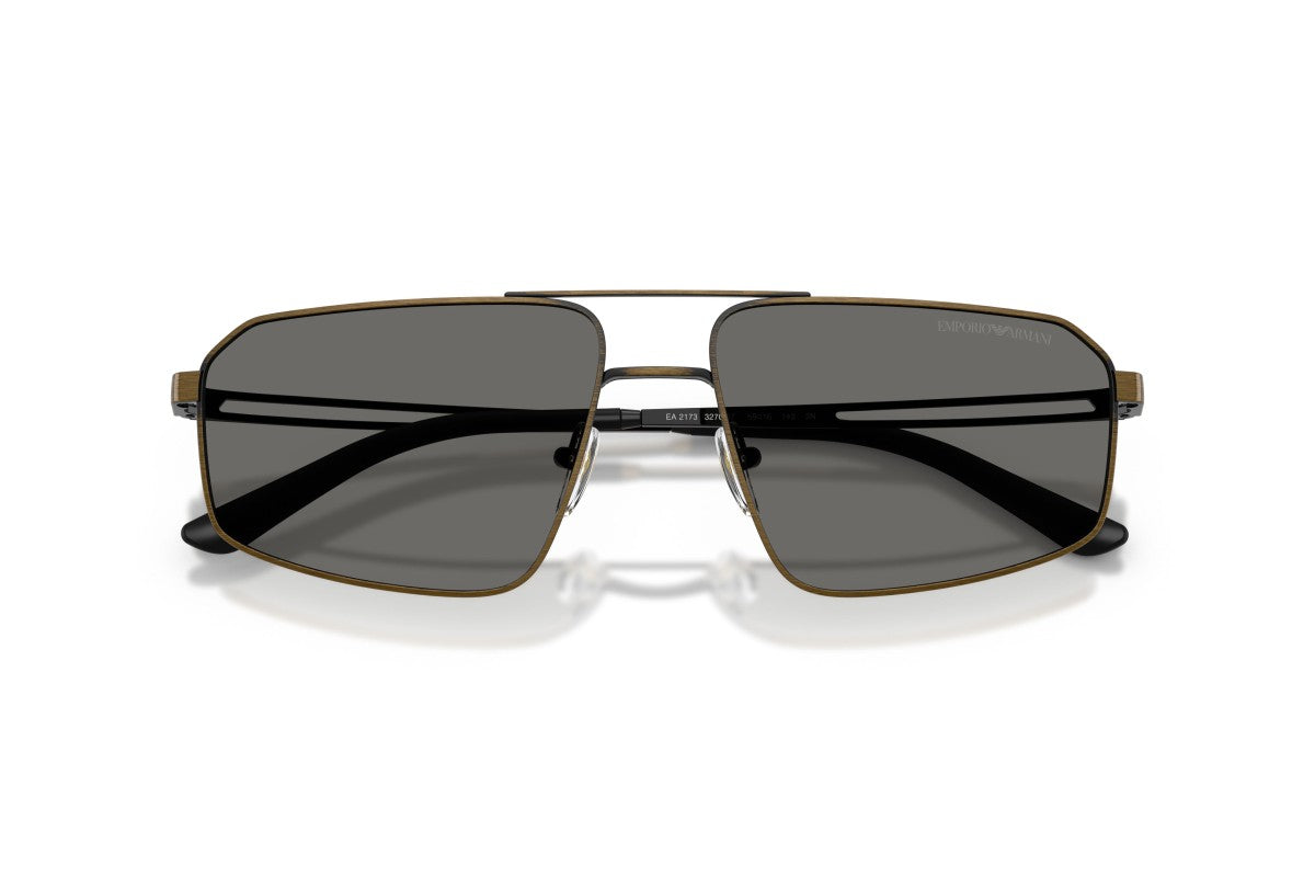 OCCHIALE DA SOLE UOMO | EMPORIO ARMANI EA 2173 - 327087 ORO ANTICO SPAZZOLATO - CALIBRO 59