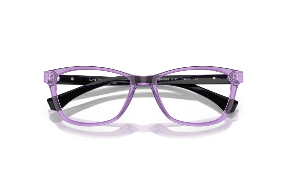 OCCHIALE DA VISTA DONNA | EMPORIO ARMANI EA 3099 - 6197 VIOLA TRASPARENTE LUCIDO - CALIBRO 54