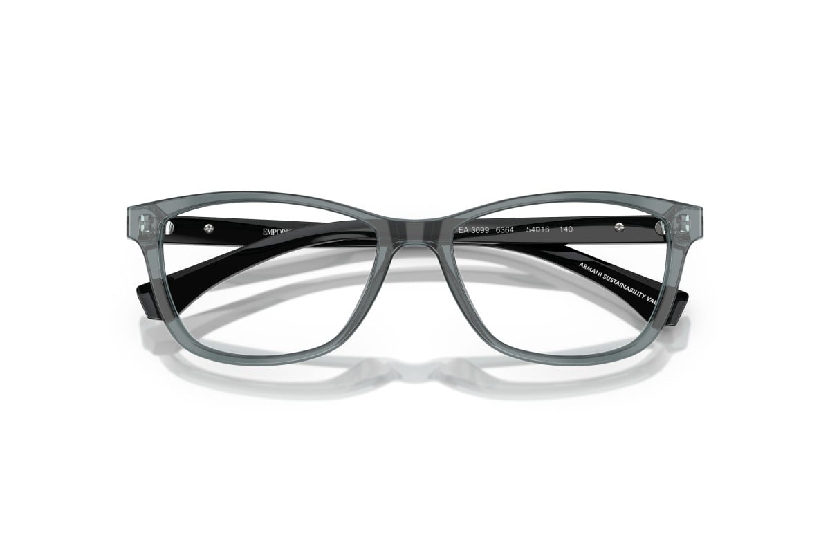 OCCHIALE DA VISTA DONNA | EMPORIO ARMANI EA 3099 - 6364 GRIGIO TRASPARENTE LUCIDO - CALIBRO 54