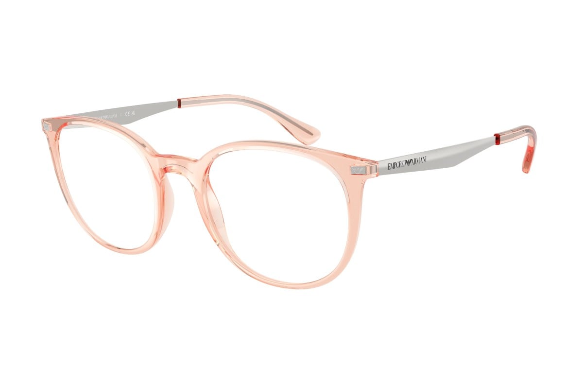 OCCHIALE DA VISTA DONNA | EMPORIO ARMANI EA 3168 - 6346 ROSA TRASPARENTE LUCIDO - CALIBRO 52