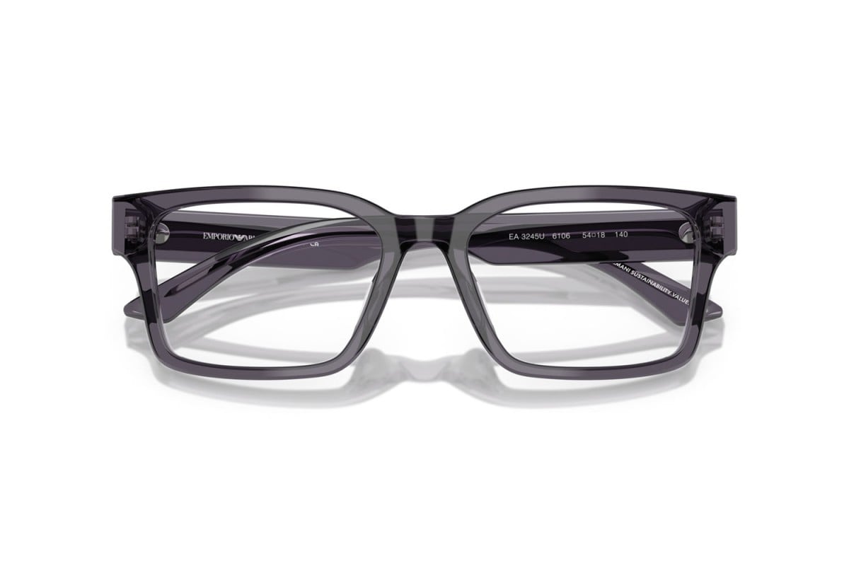 EMPORIO ARMANI - 6106 GRIGIO TRASPARENTE | OCCHIALE DA VISTA DONNA - EA 3245U CALIBRO 52