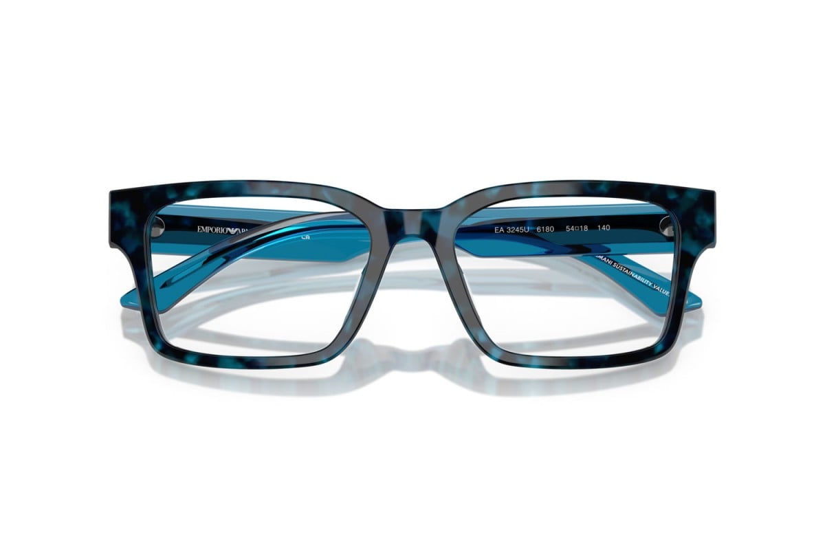 EMPORIO ARMANI - 6180 BLU AVANA | OCCHIALE DA VISTA DONNA - EA 3245U CALIBRO 52