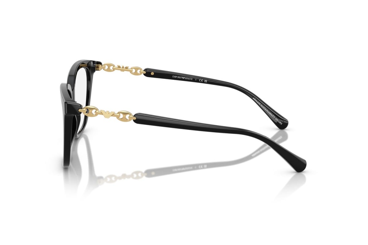 EMPORIO ARMANI - 5017 NERO LUCIDO | OCCHIALE DA VISTA DONNA - EA 3248 CALIBRO 53