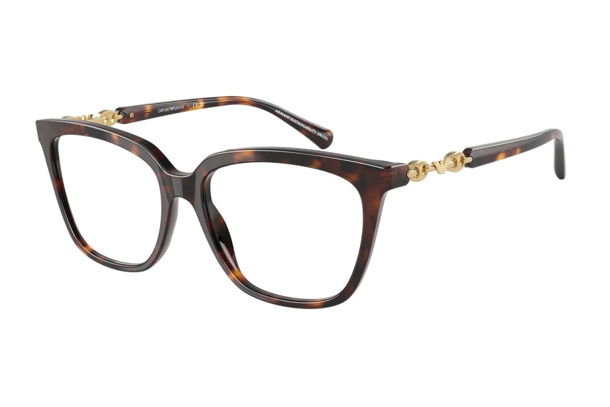 EMPORIO ARMANI - 5026 AVANA LUCIDA | OCCHIALE DA VISTA DONNA - EA 3248 CALIBRO 53