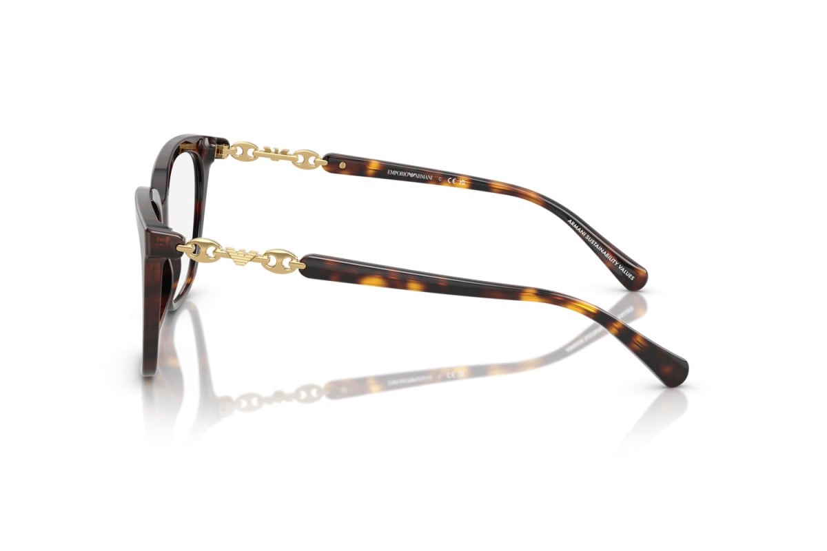 EMPORIO ARMANI - 5026 AVANA LUCIDA | OCCHIALE DA VISTA DONNA - EA 3248 CALIBRO 53
