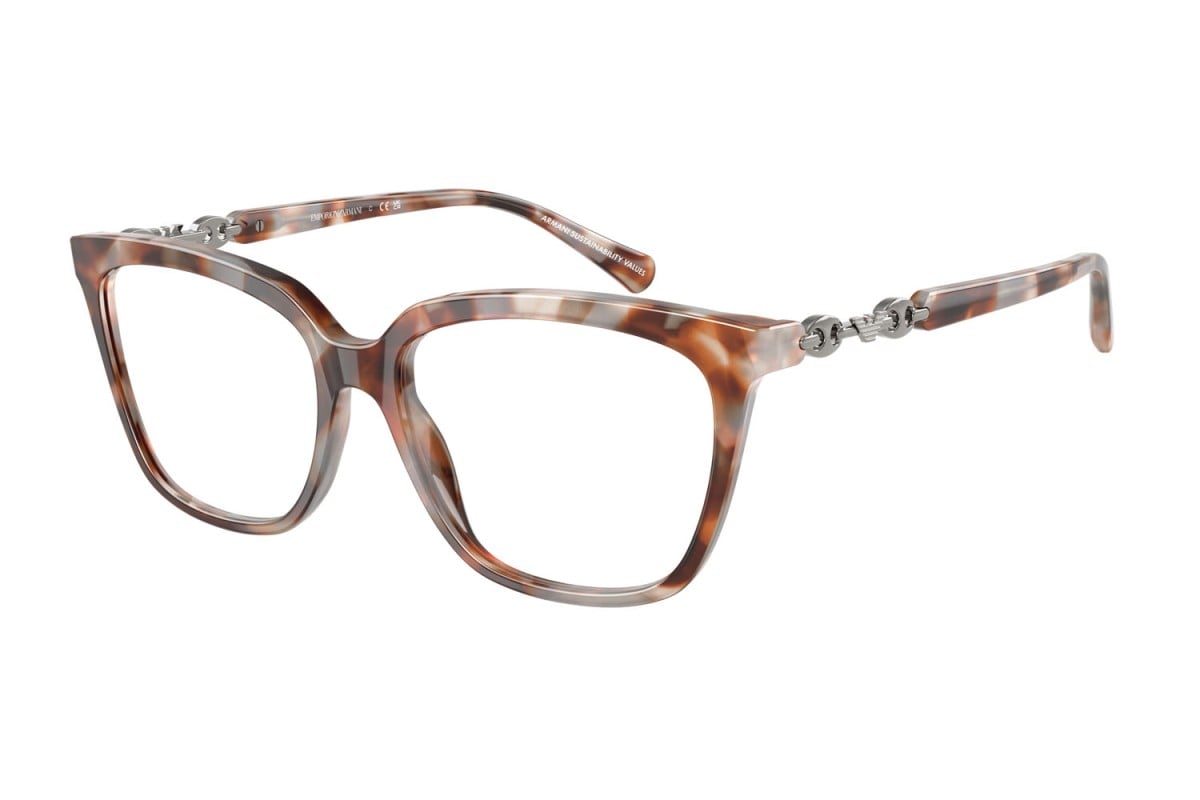 EMPORIO ARMANI - 6195 GRIGIO AVANA LUCIDO | OCCHIALE DA VISTA DONNA - EA 3248 CALIBRO 53
