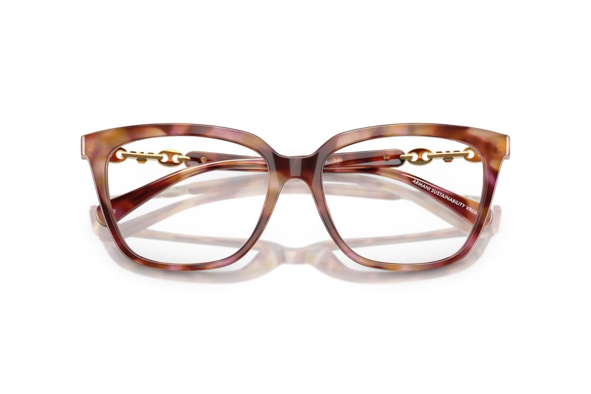 EMPORIO ARMANI - 6196 ROSSO AVANA LUCIDO | OCCHIALE DA VISTA DONNA - EA 3248 CALIBRO 55