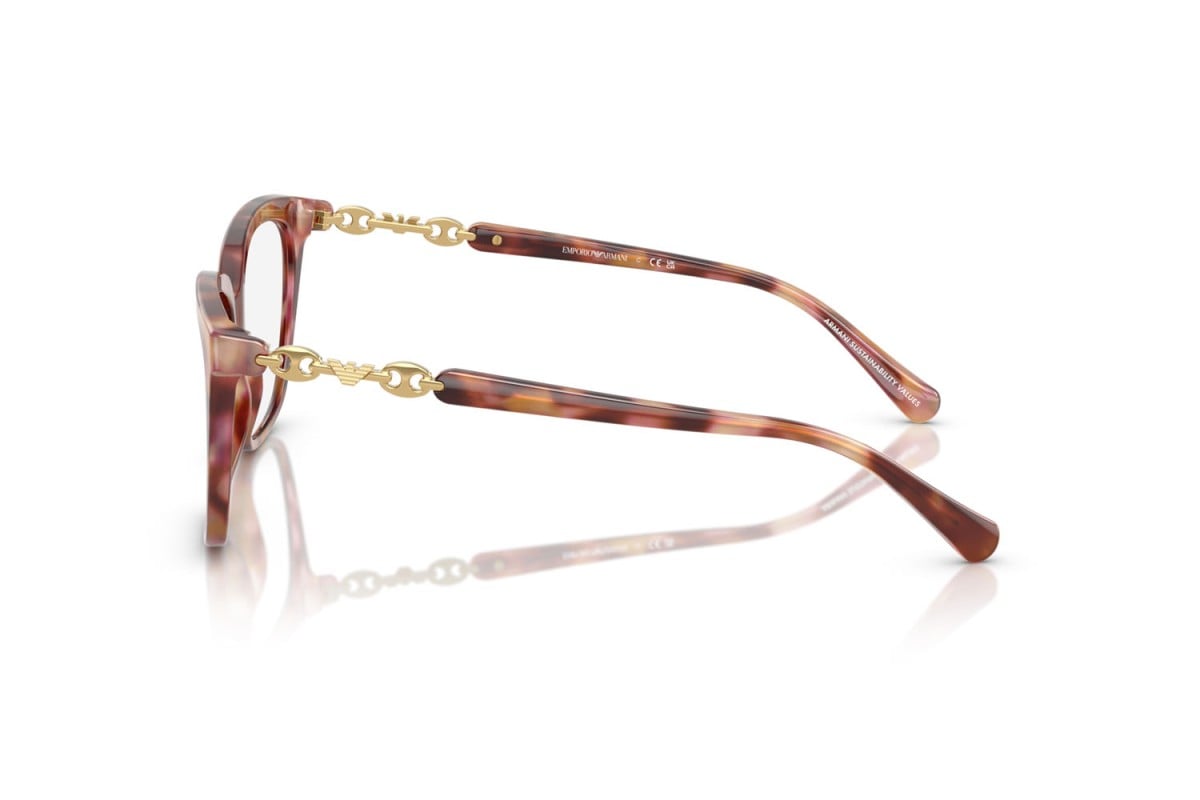 EMPORIO ARMANI - 6196 ROSSO AVANA LUCIDO | OCCHIALE DA VISTA DONNA - EA 3248 CALIBRO 55