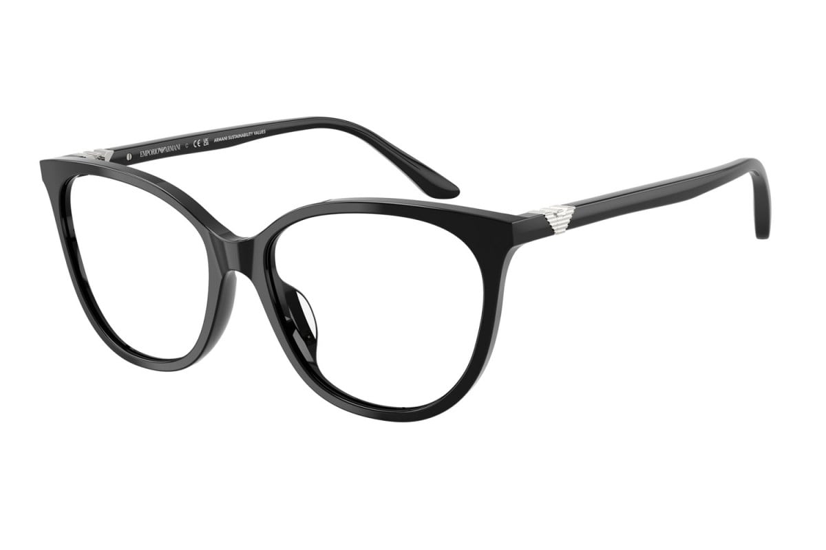 EMPORIO ARMANI - 5017 NERO LUCIDO | OCCHIALE DA VISTA DONNA - EA 3249U CALIBRO 53
