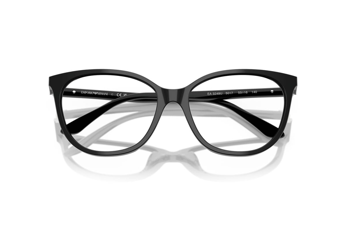 EMPORIO ARMANI - 5017 NERO LUCIDO | OCCHIALE DA VISTA DONNA - EA 3249U CALIBRO 55