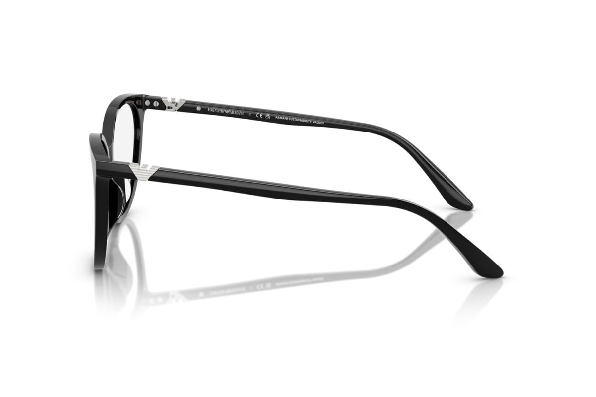 EMPORIO ARMANI - 5017 NERO LUCIDO | OCCHIALE DA VISTA DONNA - EA 3249U CALIBRO 55