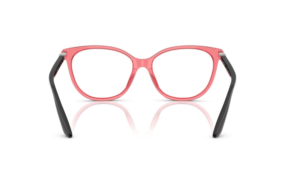 EMPORIO ARMANI - 6198 ROSSO TRASPARENTE LUCIDO | OCCHIALE DA VISTA DONNA - EA 3249U CALIBRO 55