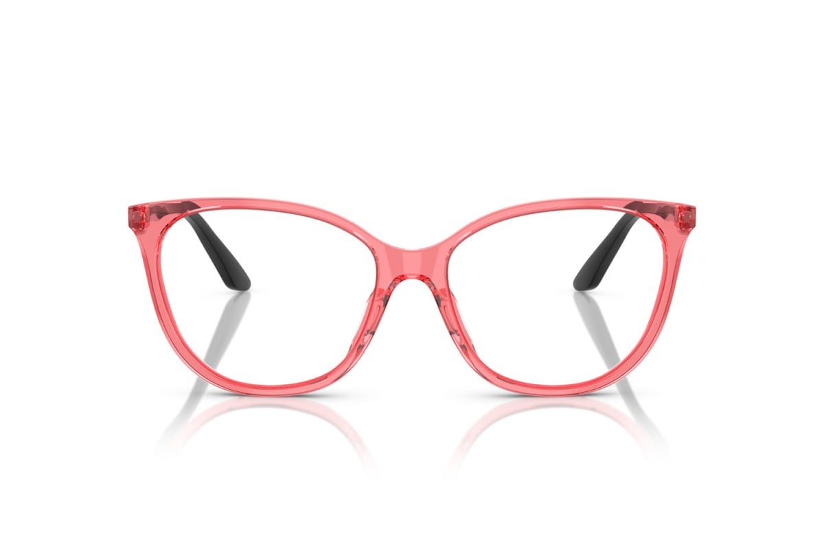 EMPORIO ARMANI - 6198 ROSSO TRASPARENTE LUCIDO | OCCHIALE DA VISTA DONNA - EA 3249U CALIBRO 53