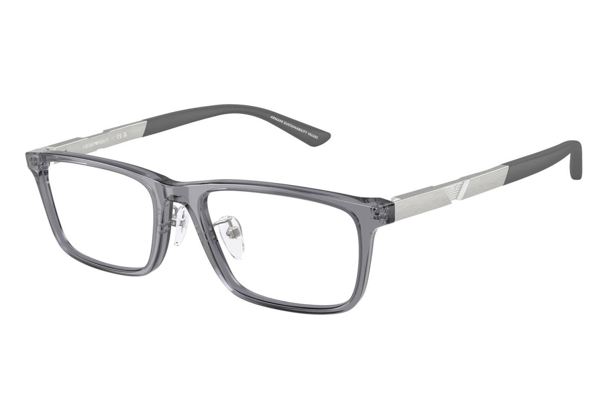 EMPORIO ARMANI - 6206 GRIGIO TRASPARENTE LUCIDO | OCCHIALE DA VISTA UOMO - EA 3251D CALIBRO 55