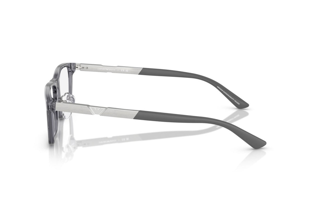 EMPORIO ARMANI - 6206 GRIGIO TRASPARENTE LUCIDO | OCCHIALE DA VISTA UOMO - EA 3251D CALIBRO 55