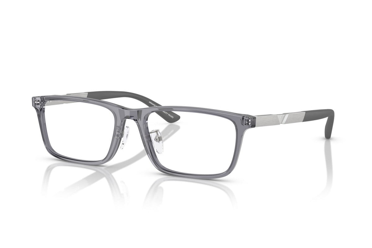 EMPORIO ARMANI - 6206 GRIGIO TRASPARENTE LUCIDO | OCCHIALE DA VISTA UOMO - EA 3251D CALIBRO 55