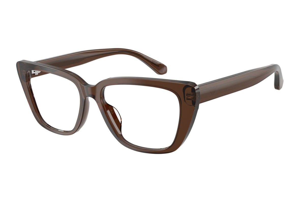 OCCHIALE DA VISTA DONNA | EMPORIO ARMANI EA 3256U - 6251 MARRONE TRASPARENTE LUCIDO - CALIBRO 52