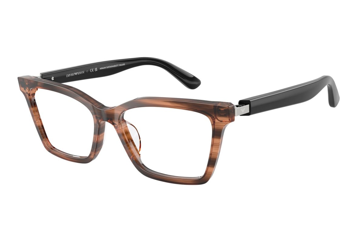 OCCHIALE DA VISTA DONNA | EMPORIO ARMANI EA 3261U - 6266 MARRONE STRIATO LUCIDO - CALIBRO 54