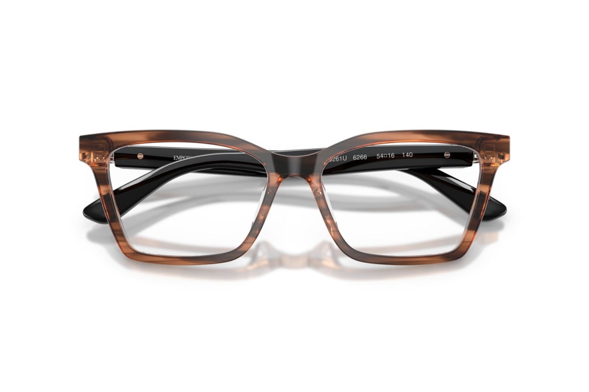 OCCHIALE DA VISTA DONNA | EMPORIO ARMANI EA 3261U - 6266 MARRONE STRIATO LUCIDO - CALIBRO 54