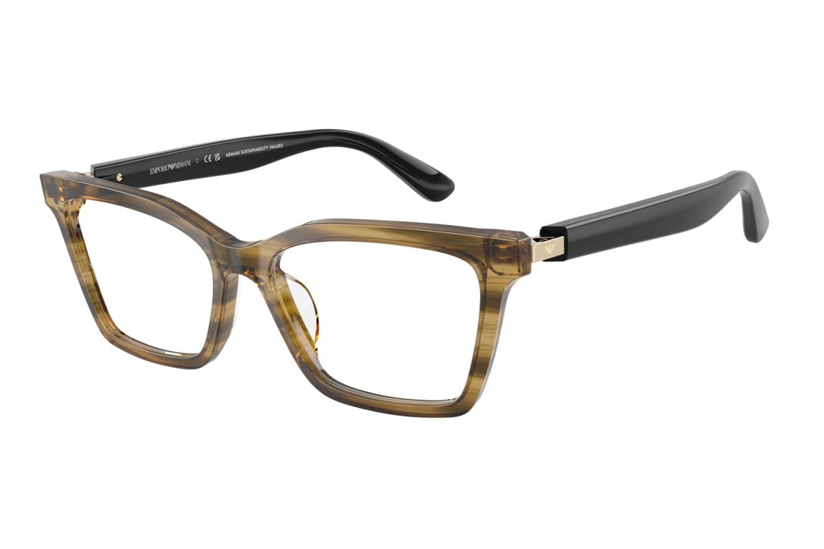 OCCHIALE DA VISTA DONNA | EMPORIO ARMANI EA 3261U - 6267 VERDE STRIATO LUCIDO - CALIBRO 52
