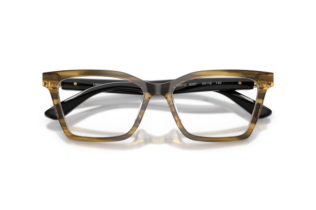 OCCHIALE DA VISTA DONNA | EMPORIO ARMANI EA 3261U - 6267 VERDE STRIATO LUCIDO - CALIBRO 52
