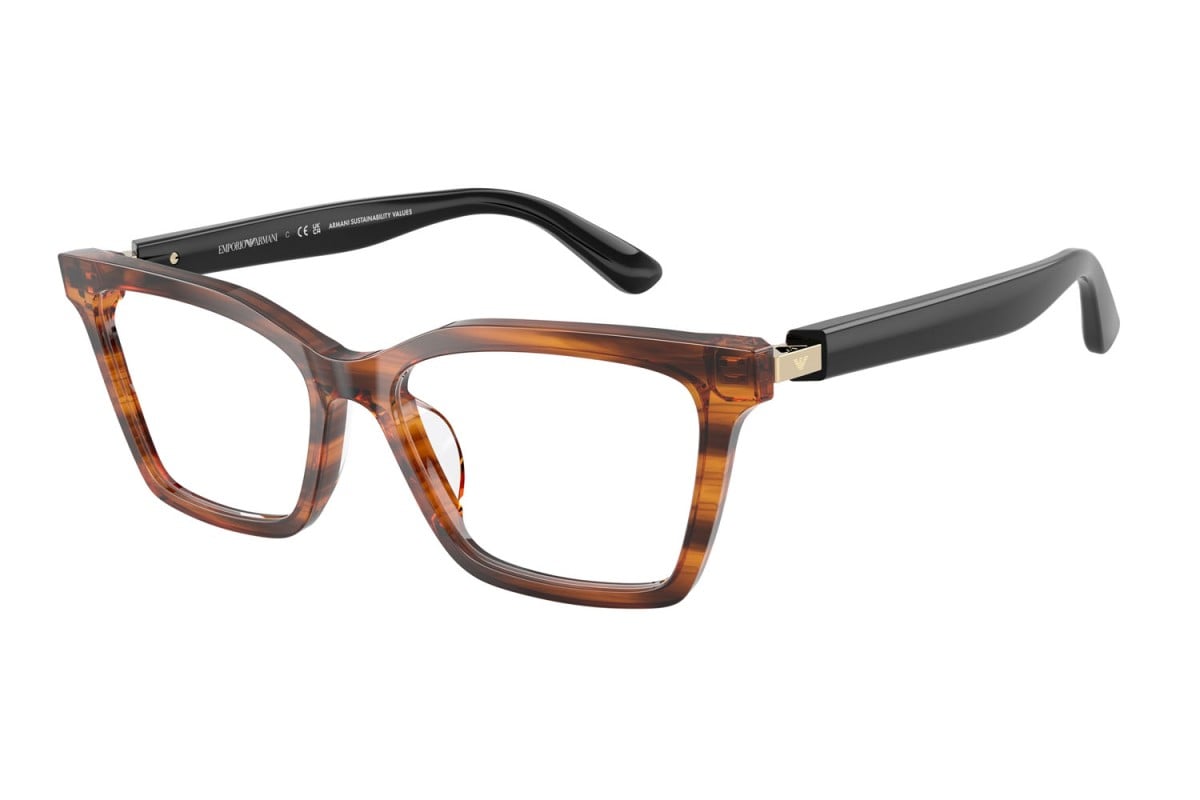 OCCHIALE DA VISTA DONNA | EMPORIO ARMANI EA 3261U - 6268 GIALLO STRIATO LUCIDO - CALIBRO 52
