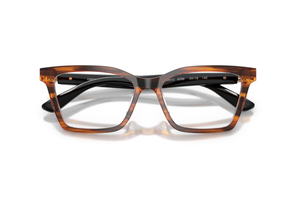 OCCHIALE DA VISTA DONNA | EMPORIO ARMANI EA 3261U - 6268 GIALLO STRIATO LUCIDO - CALIBRO 52