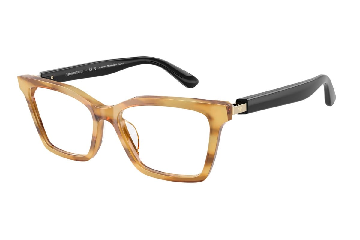 OCCHIALE DA VISTA DONNA | EMPORIO ARMANI EA 3261U - 6269 MIELE STRIATO LUCIDO - CALIBRO 52