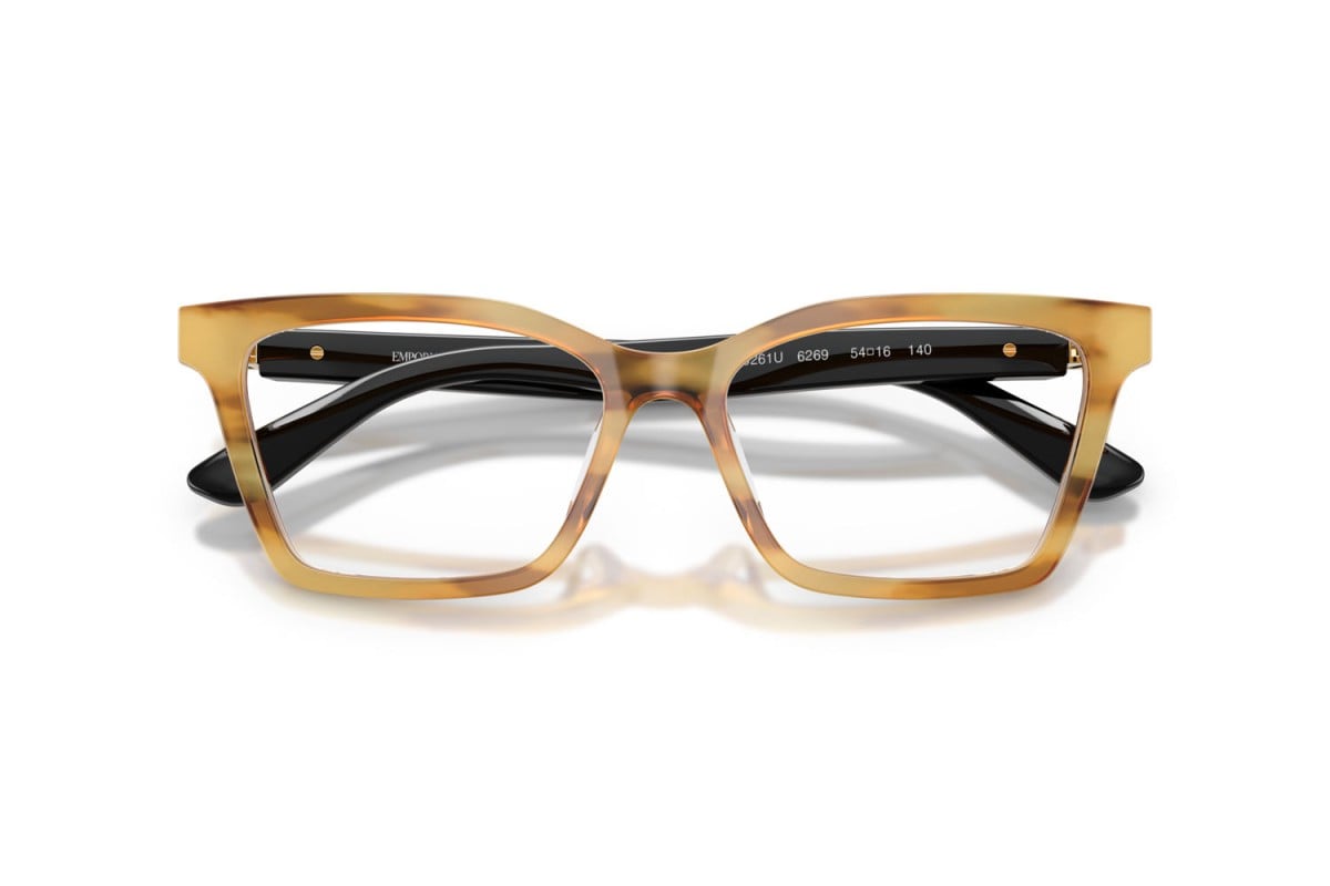 OCCHIALE DA VISTA DONNA | EMPORIO ARMANI EA 3261U - 6269 MIELE STRIATO LUCIDO - CALIBRO 52