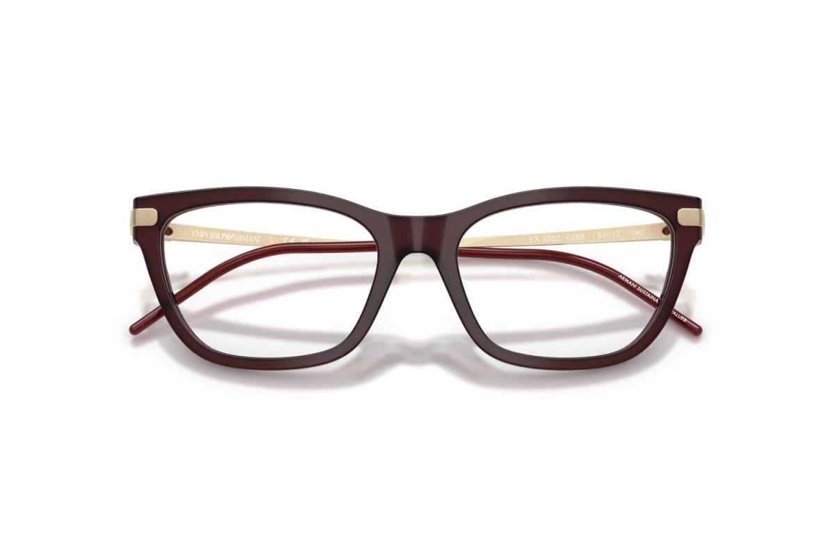 OCCHIALE DA VISTA DONNA | EMPORIO ARMANI EA 3262 - 6265 BORDEAUX OPALE LUCIDO - CALIBRO 54