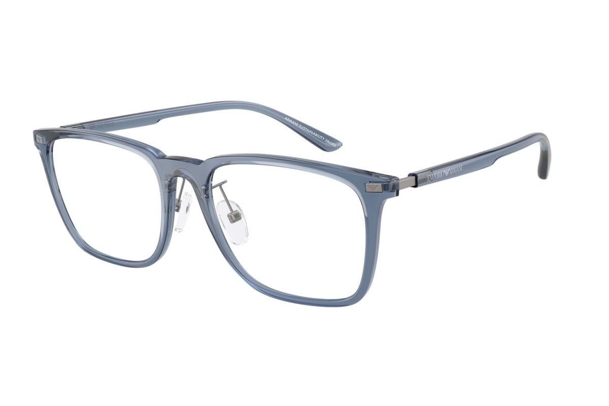 OCCHIALE DA VISTA UNISEX | EMPORIO ARMANI EA 3263D - 6108 BLU TRASPARENTE LUCIDO - CALIBRO 55