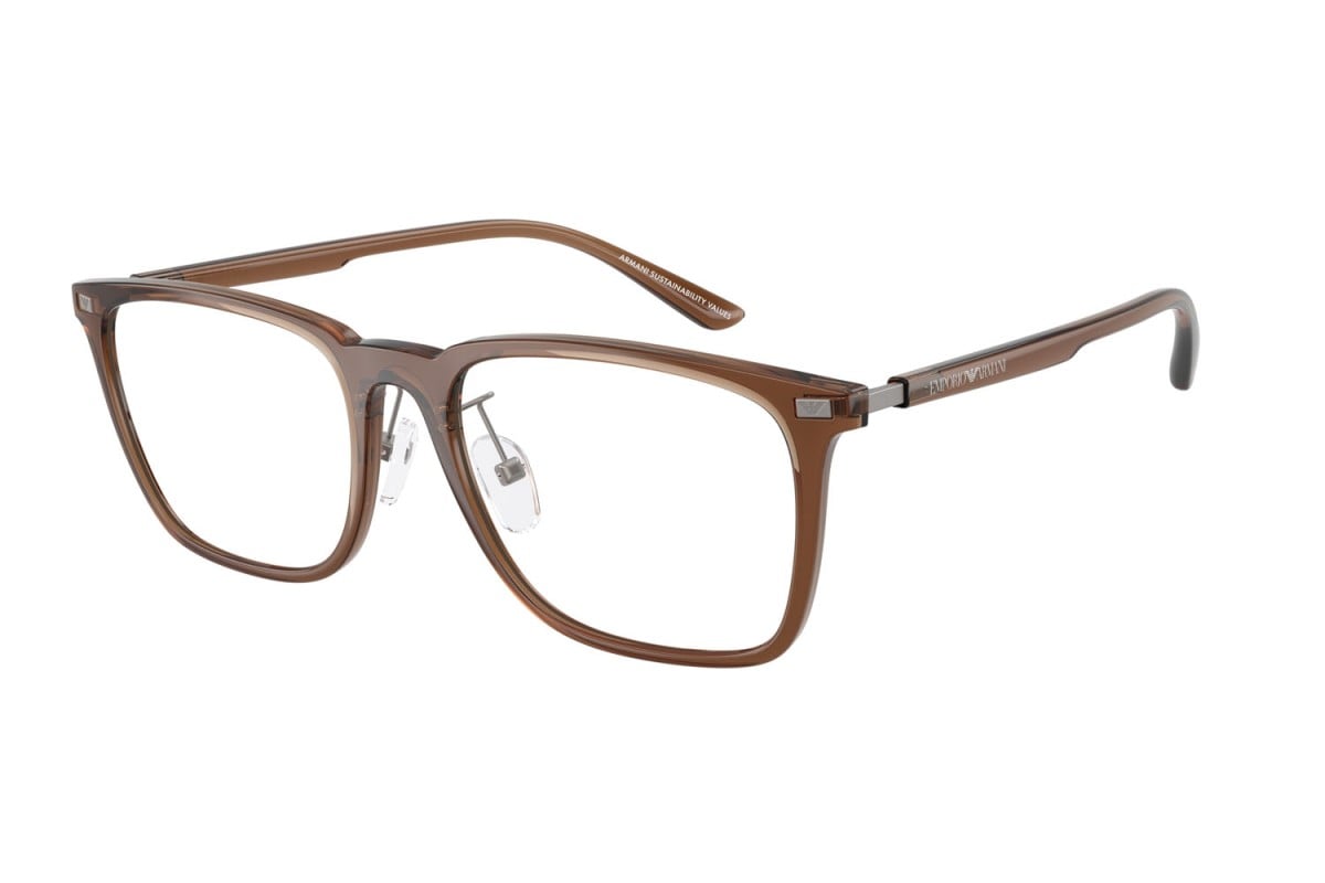 OCCHIALE DA VISTA UNISEX | EMPORIO ARMANI EA 3263D - 6282 MARRONE TRASPARENTE LUCIDO - CALIBRO 55