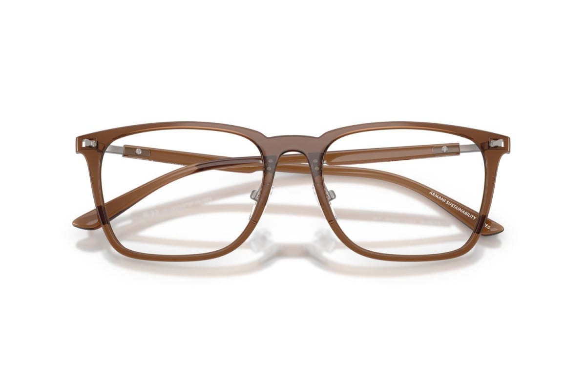 OCCHIALE DA VISTA UNISEX | EMPORIO ARMANI EA 3263D - 6282 MARRONE TRASPARENTE LUCIDO - CALIBRO 55